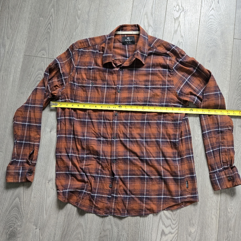 Men's Casual Button Down Shirt - Brown Plaid